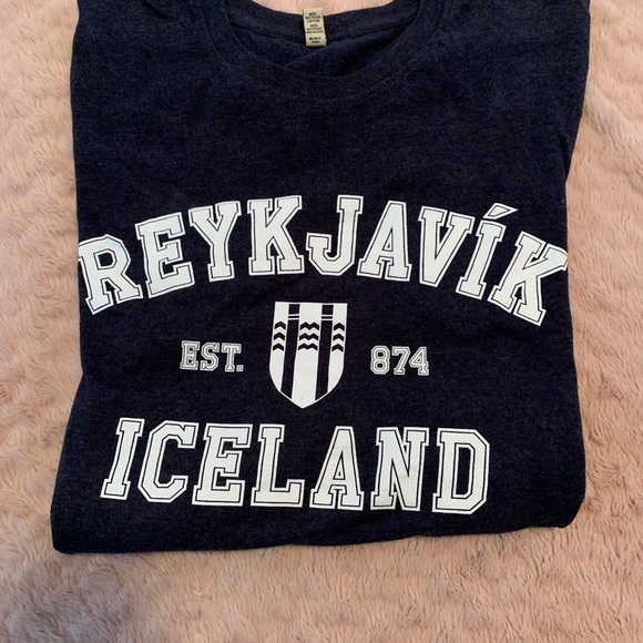 Women’s graphic T-shirts navy blue, Reykjavík, Iceland, large - Picture 5 of 7